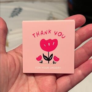 Pink Floral Thank You Cards for Orders (pack of 15)